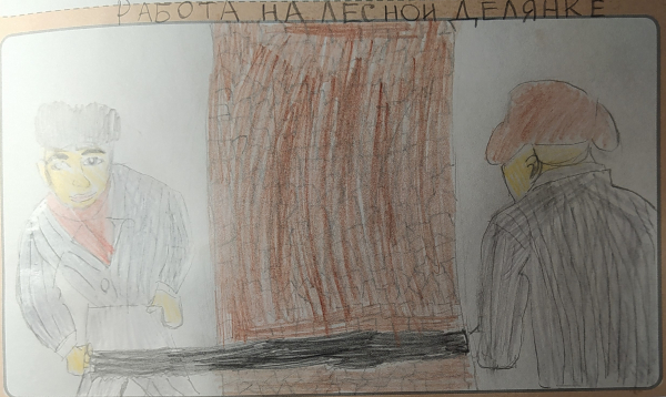 Работа на лесной делянке
